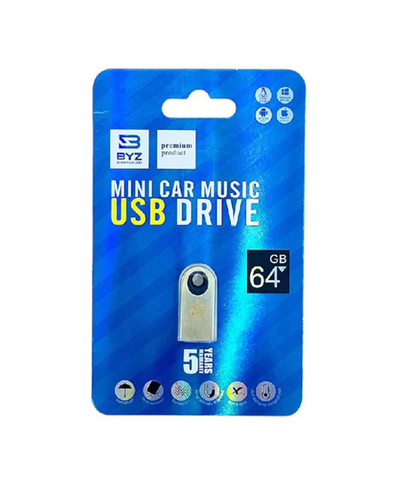 Миниатюрный USB-накопитель BYZ Mini Car Music USB Drive 64 ГБ