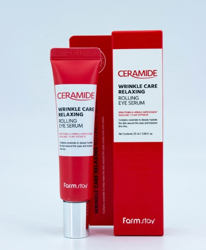 Сыворотка для кожи вокруг глаз FarmStay Ceramide Wrinkle Care Relaxing Rolling Eye 25 мл