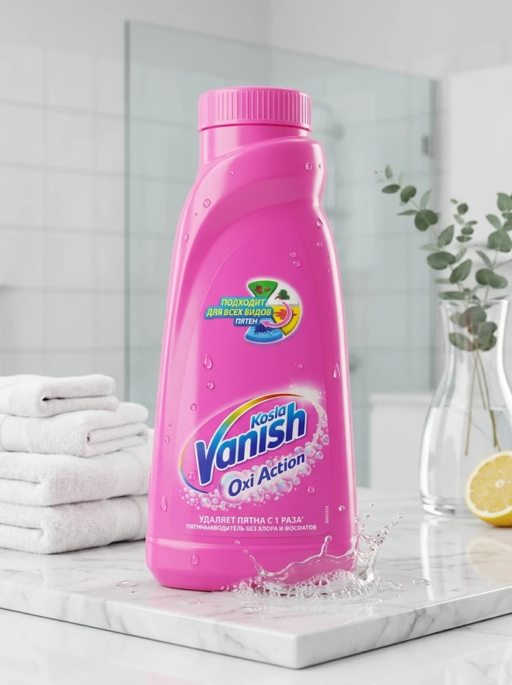 Пятновыводитель для тканей жидкий "Vanish Oxi Action" гель, 500 мл