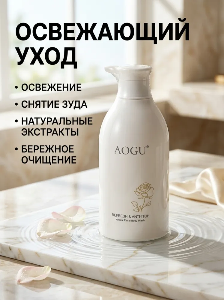 AOGU Refresh & Anti-Itch Natural Floral Body Wash — гель для душа