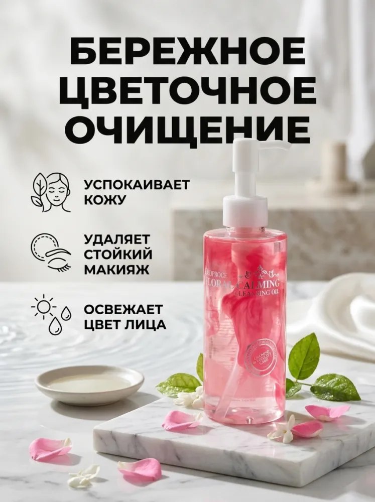 Гидрофильное масло успокаивающее Deoproce Floral Calming Cleansing Oil