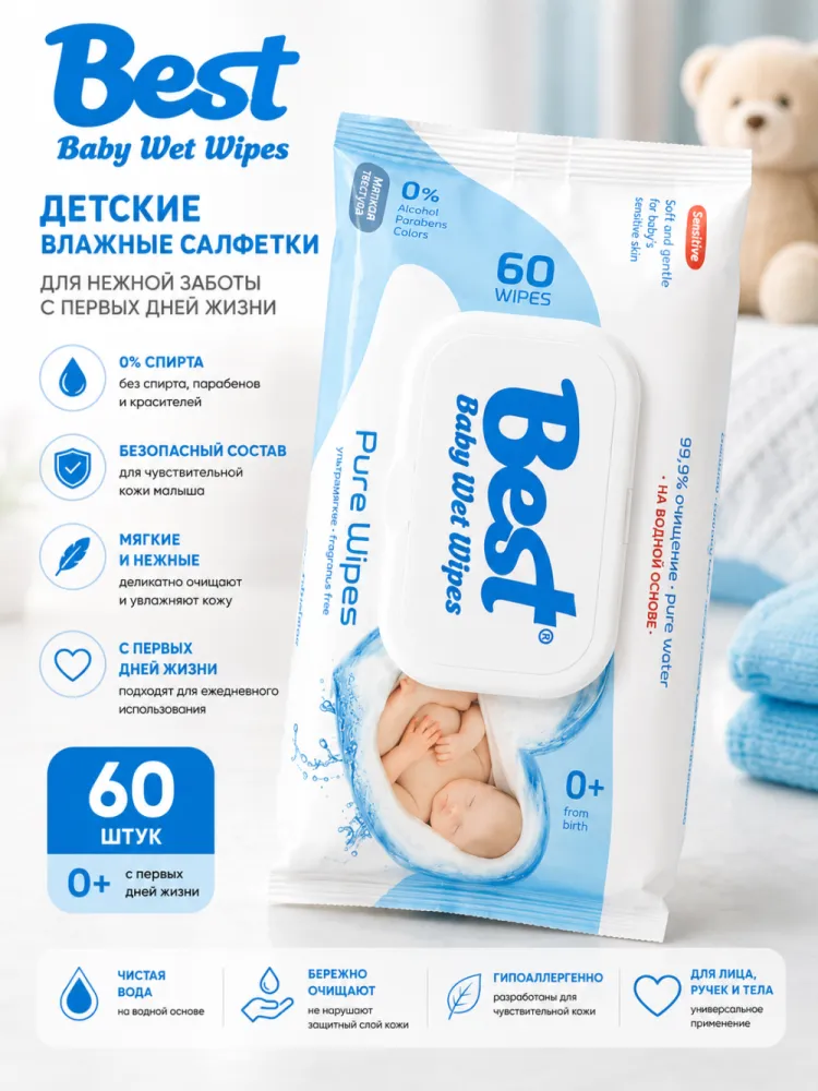 Влажные салфетки Best Baby