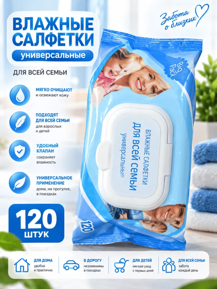 Влажные салфетки для всей семьи