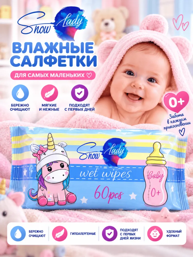 Влажные салфетки Baby детские