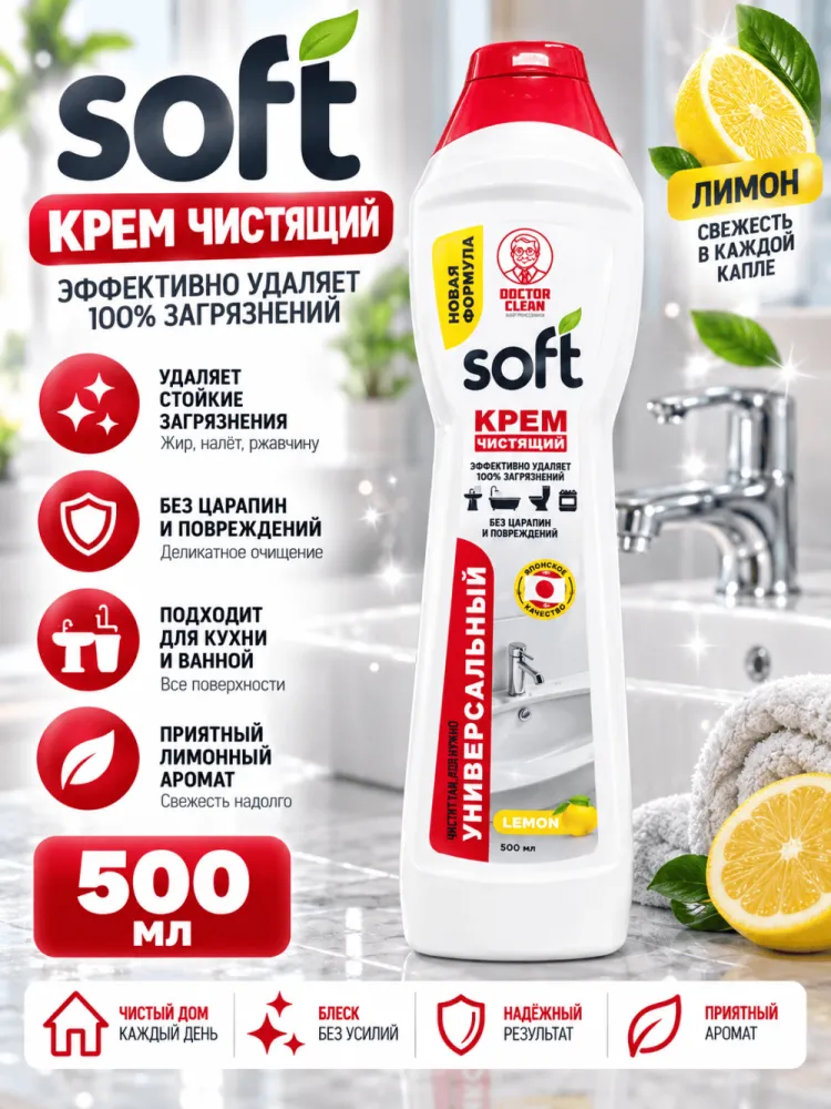 Чистящий крем Soft Doctor Clean Лимон