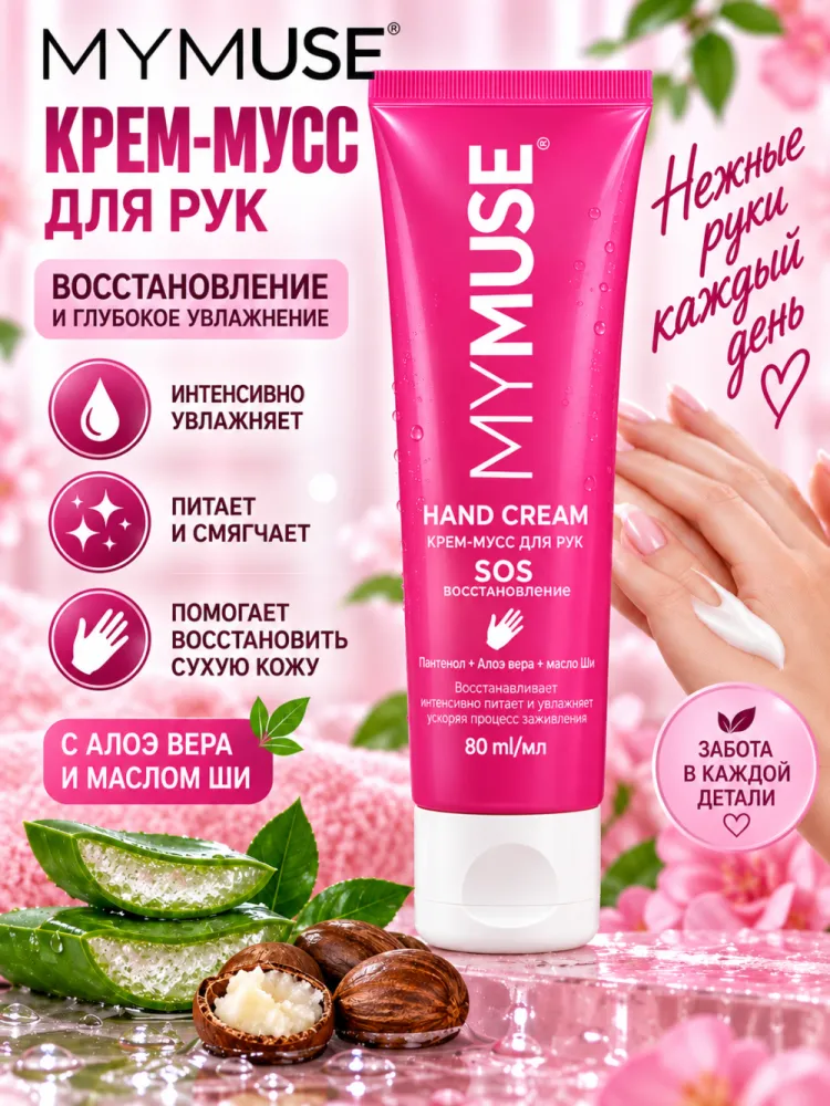 Крем-мусс для рук MYMUSE SOS восстановление