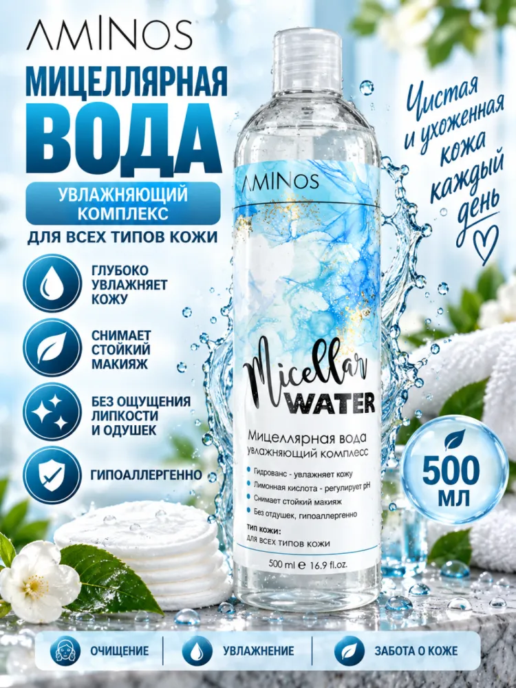 Мицеллярная вода GCOne AMINos увлажняющий комплекс