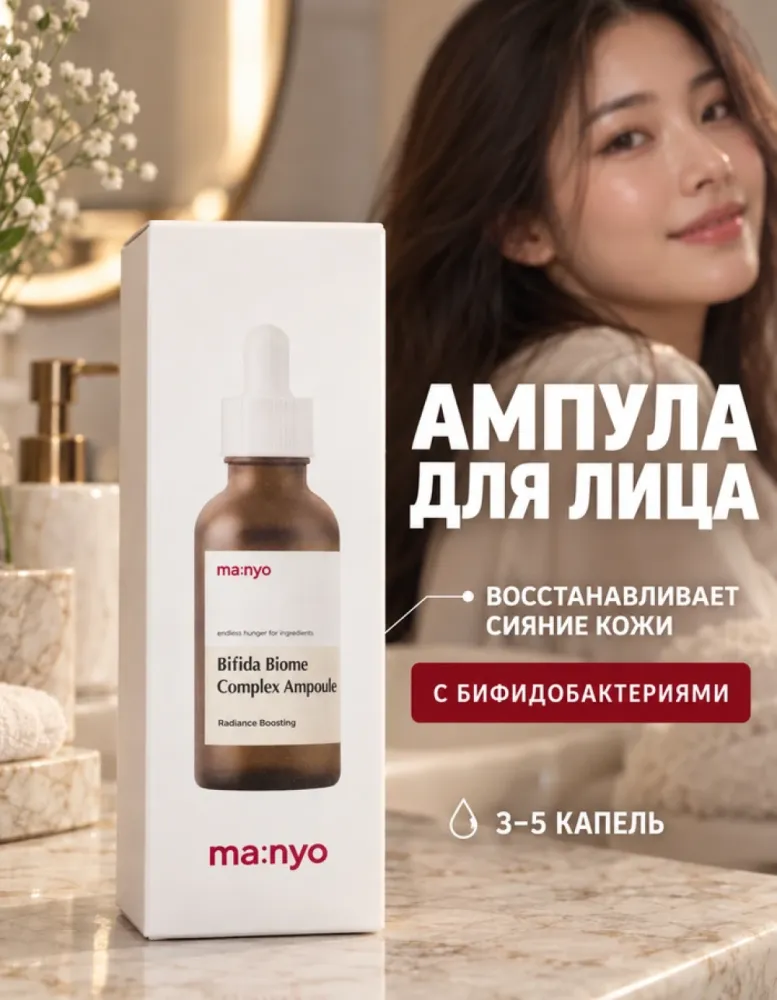 Ампула для лица ma:nyo Bifida Biome Complex Ampoule с бифидобактериями и пробиотиками