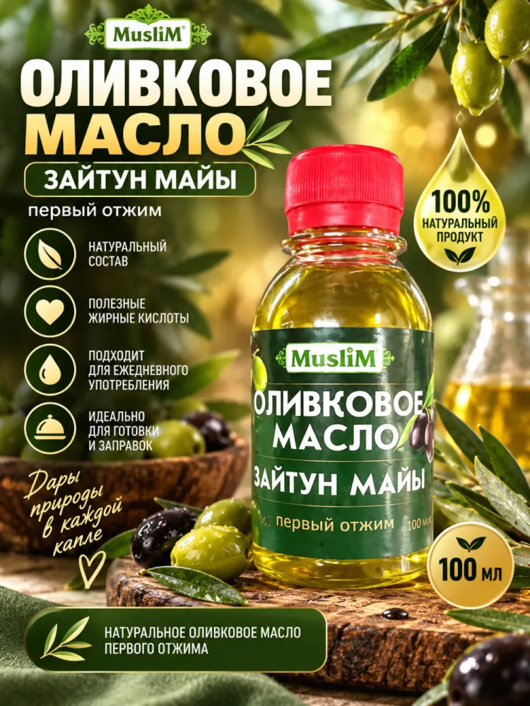 Оливковое масло Muslim Зайтун майы первый отжим