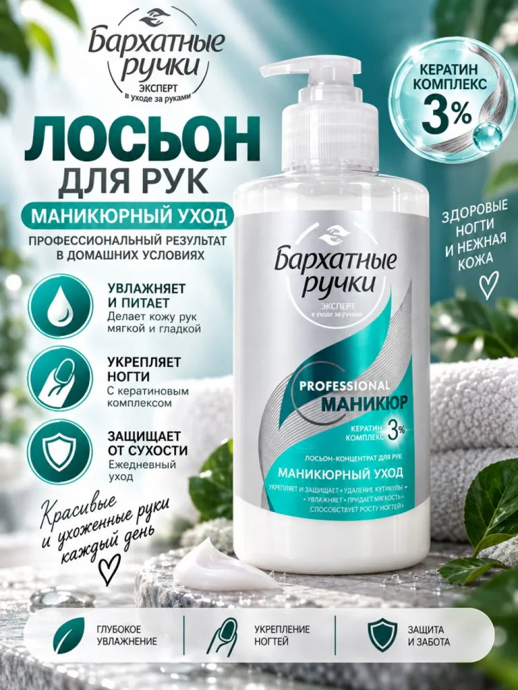 Лосьон-концентрат для рук Бархатные ручки Professional Маникюр