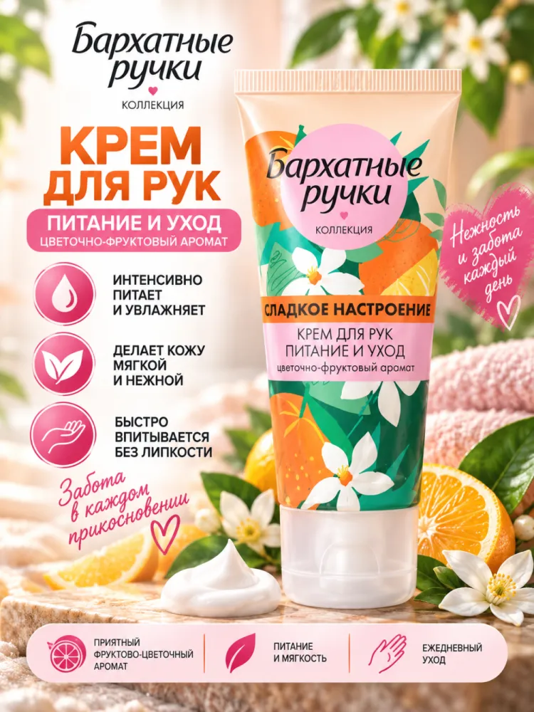 Крем для рук Бархатные ручки Сладкое настроение