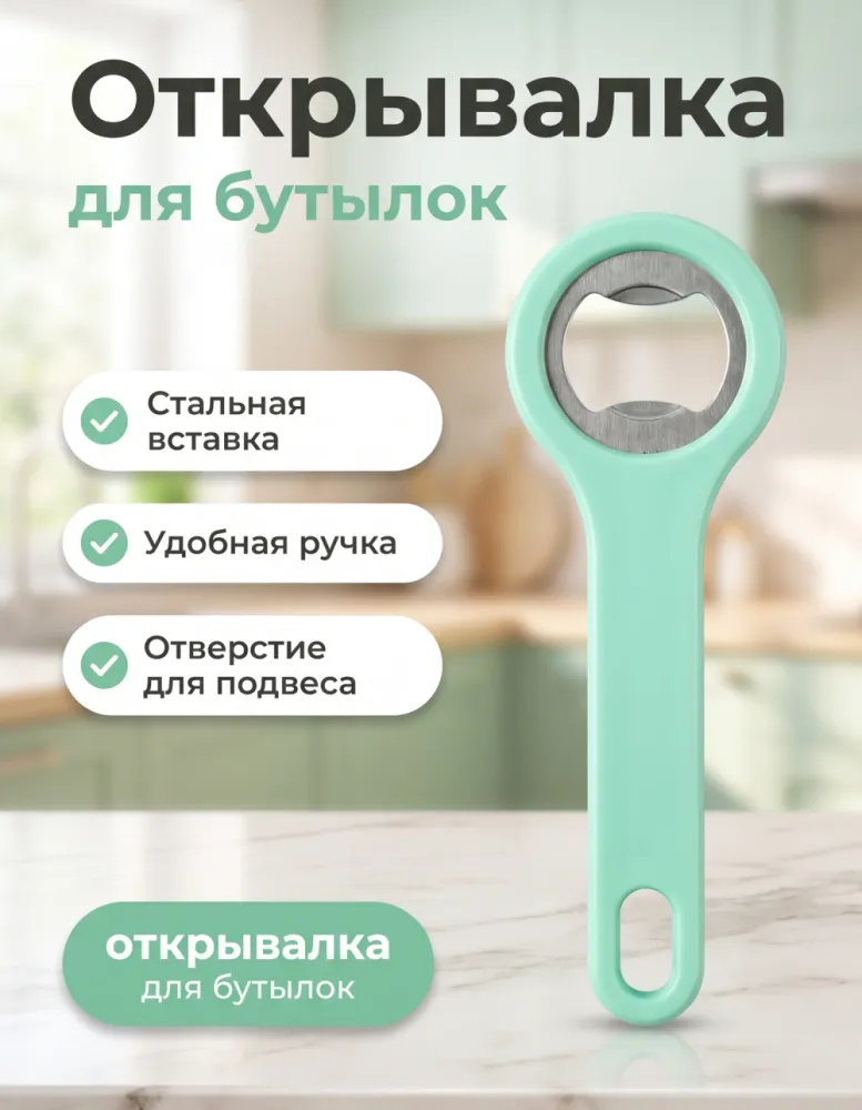 Открывалка для бутылок YJ-621, мятная