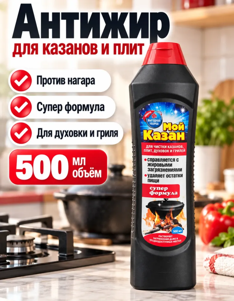 Средство для чистки казанов, плит и духовок Мой Казан 500 мл