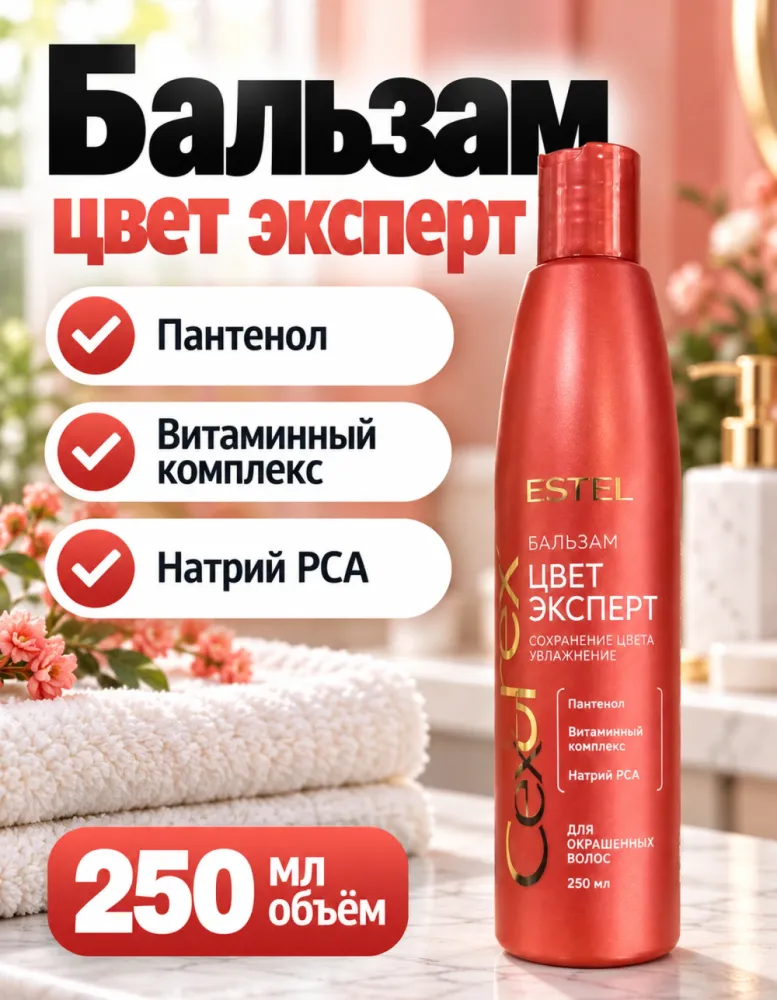 Бальзам для волос ESTEL Curex «Цвет эксперт» 250 мл