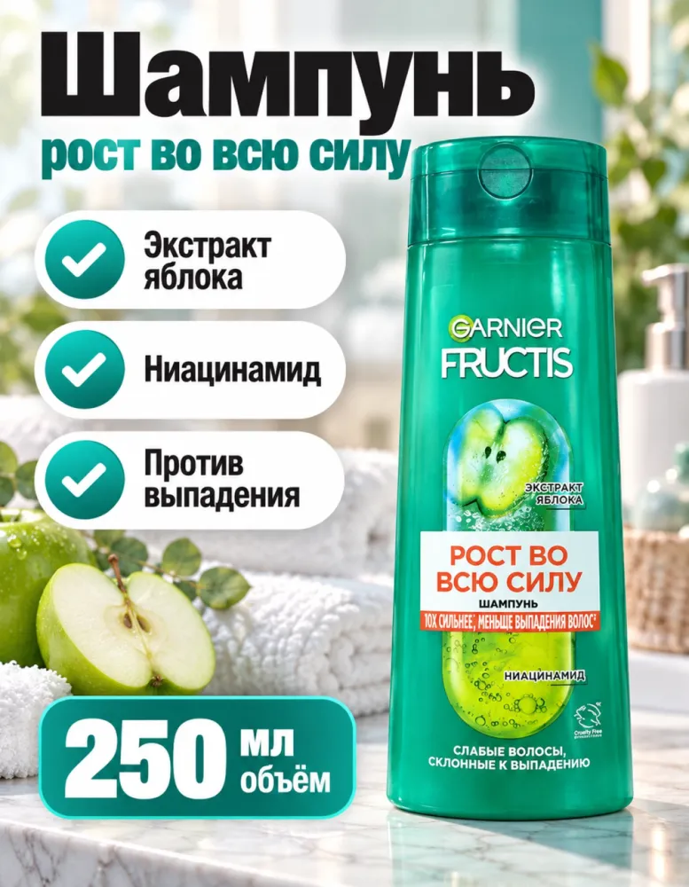 Шампунь Garnier Fructis «Рост во всю силу» 250 мл