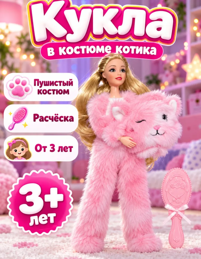 Кукла Cutie Emily Girl в костюме котика